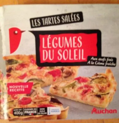 Tarte légumes du soleil Auchan 400 g, code 3596710458646