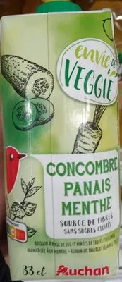 Boisson concombre panais menthe Envie de Veggie, Auchan 33 cl, code 3596710458929