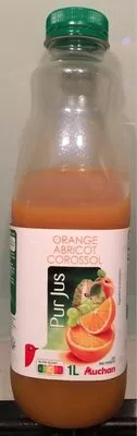 Jus orange abricot corossol Auchan 1 l, code 3596710460618