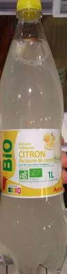 Boisson pétillante citron au sucre de canne Auchan Bio, Auchan 1 L, code 3596710462629