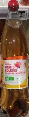 Boisson pétillante fruits rouges Auchan Bio, Auchan 1 L, code 3596710462636