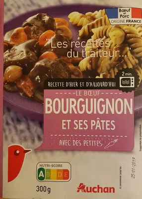 Bourguignon et ses pâtes Auchan 300 g, code 3596710464340