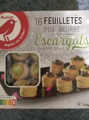 Feuilletés pur beurre escargot Auchan , code 3596710468409