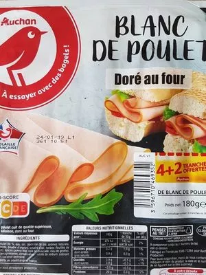 Blanc de poulet Auchan , code 3596710469352