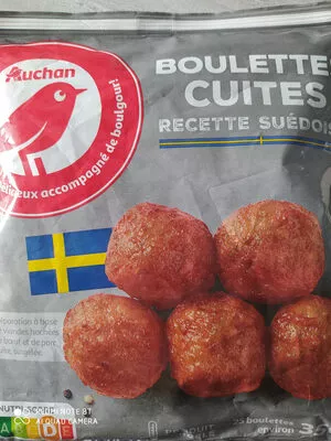 Boulettes cuites façon suédoise Auchan 350 g, code 3596710470686