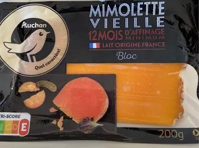 Mimolette vieille Auchan 200g, code 3596710470693