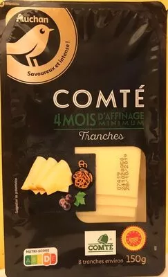 Comté 8 tranches Auchan 150 g, code 3596710470907