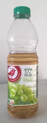 Jus de raisin 100% pur jus Auchan 1 l, code 3596710471577