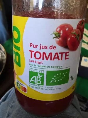 Pur jus tomate bio Auchan Bio 1 L, code 3596710473144