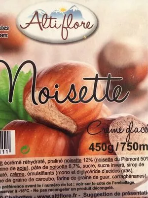 Crème glacée noisette Altiflore 450 g, code 3598050003111