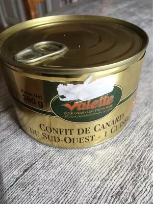 Confit de Canard du Sud-Ouest -1 Cuisse Valette 380 g, code 3598960033697