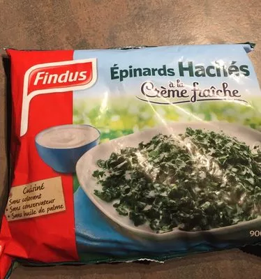 Épinards Hachés à la crème fraiche Findus 900 g, code 3599740003053