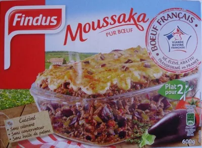 Moussaka (Pur Bœuf), Surgelé Findus, Nomad Foods 600 g , code 3599740009635