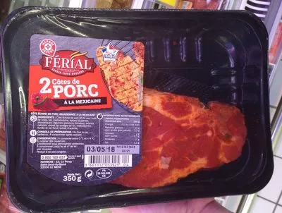 2 Côtes de Porc à la Mexicaine Férial, Marque Repère 350 g, code 3661112053925