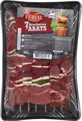 Brochettes d'abats x 7 Marque Repère, Férial 665 g, code 3661112058005