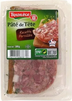 Pâté de tête persillé Tradilège, Marque Repère 180 g, code 3661112058876