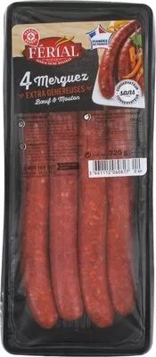 Merguez dégustation 'longues' x 4 Férial, Marque Repère 320 g, code 3661112060817