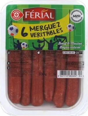 Merguez x 6 Férial, Marque Repère 330 g, code 3661112082604