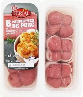 Paupiettes de porc x 6 Férial, Marque Repère 780 g, code 3661112083243