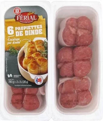 Paupiettes de dinde x 6 Férial,  Marque Repère 780 g, code 3661112083274