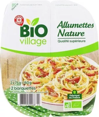 Allumettes nature bio Bio Village, Marque Repère 2 x 75 g, code 3661112600068