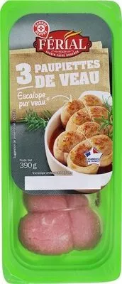 Paupiettes de veau x 3 Férial, Marque Repère 390 g, code 3661112800277