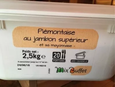 Piémontaise au jambon superieur et sa mayonnaise  2,5 kg, code 3700009253038