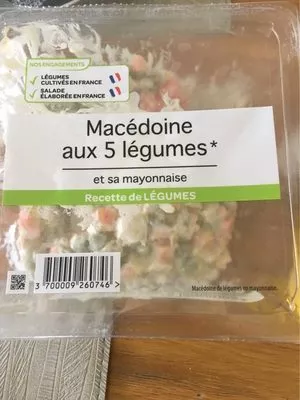 Macedoine aux 5 legumes - mayonnaise  , code 3700009260746