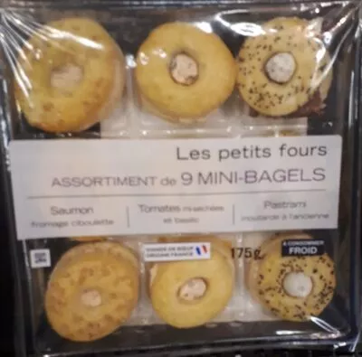 Mini bagels Mix 175 g (9 pièces de 19 g environ), code 3700009263273