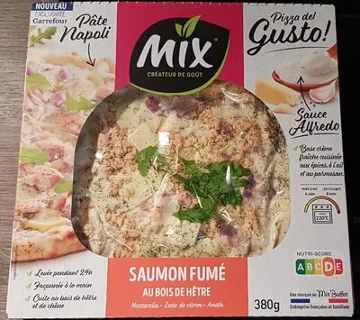 Pizza del Gusto Saumon fumé Carrefour 380 g, code 3700009271148