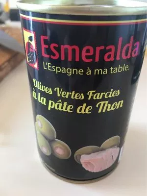 Olives verte farcies à la pâte de thon Esmeralda , code 3700068144841