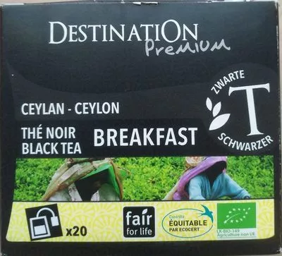 Thé Noir Bio Breakfast Destination Premium 40 g e, code 3700110008114