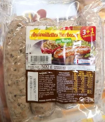 Andouillettes Barbecue aux Herbes Sans marque 500 g, code 3700212514254