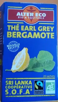 Thé Earl Grey bergamote Alter Eco 40 g, code 3700214610176