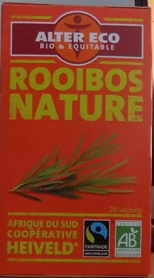 Rooibos nature bio & équitable Alter Eco 40 g (20 x 2 g), code 3700214610411