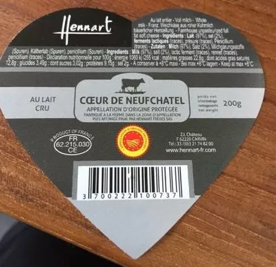 Cœur De Neufchâtel Hennart 200 g, code 3700222100737