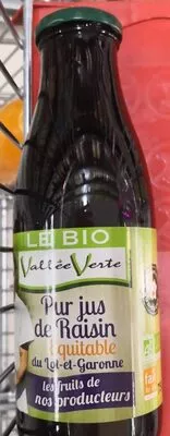 Pur jus de raisin Vallée Verte , code 3700232011313