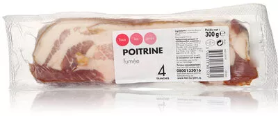 Poitrine fumée 4 tranches Tous les jours 300 g, code 3700311801231