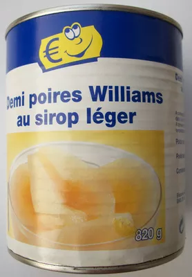 Demi poires au sirop léger Tous les jours 825 g, code 3700311812282