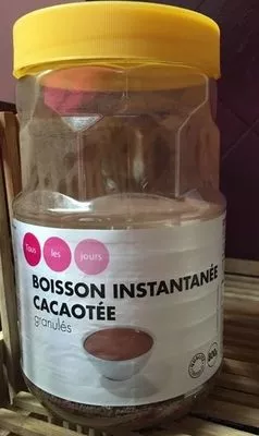 Boisson instantanée cacaotée en granulés Casino, Tous Les Jours 800 g, code 3700311865639