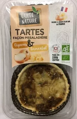 Tartes Façon Pissaladière oignons & emmental Carte nature 230 g, code 3700477606671