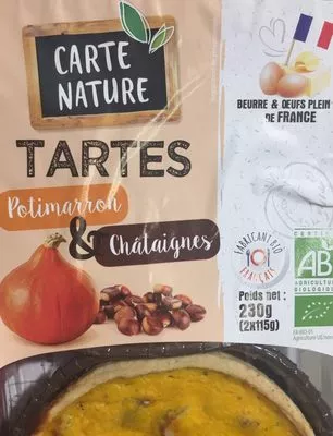 Tartes potimarron châtaigne Carte nature 230 g, code 3700477660727