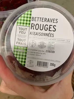 Betteraves rouges assaisonnees TOUT FEU TOUT FRAIS, brédial 200 g, code 3700520502448