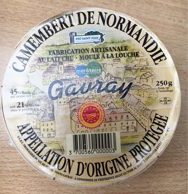 Camembert de Normandie Gavray Pré Saint-Jean, Fromagerie du val de Sienne 250 g, code 3700560000003