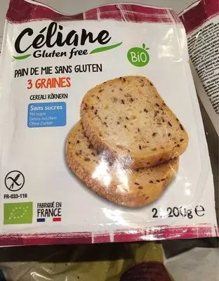 Pain de mie sans gluten Céliane 200 g, code 3700566454206