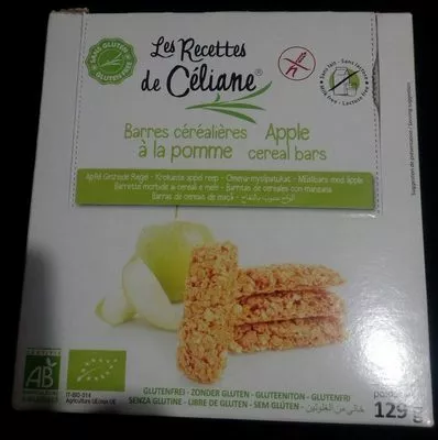 Barres De Céréales à La Pomme Bio Les recettes de Céliane 129 g, code 3700566455029