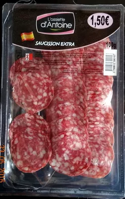 l'Assiette d'Antoine, saucisson extra L'assiette d'Antoine 100 g, code 3700912300157