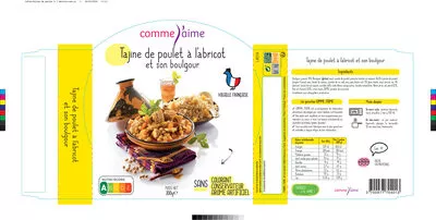 Tajine de poulet à l'abricot et son boulgour Comme j'aime 300 g, code 3700977704013