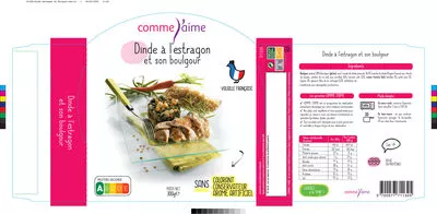 Dinde à l'estragon et son boulgour Comme J'aime 300 g, code 3700977711325