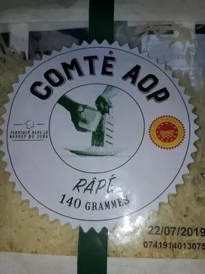 Comté AOP râpé.  140 g, code 3701002403468